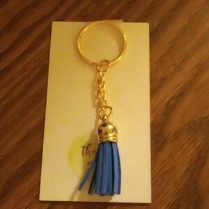 Dark Blue Tassel Keychain